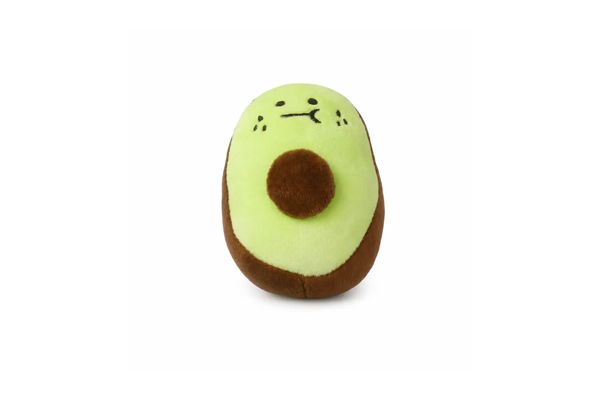 Avocat en peluche cristal, forme fermée, sans texte imprimé
