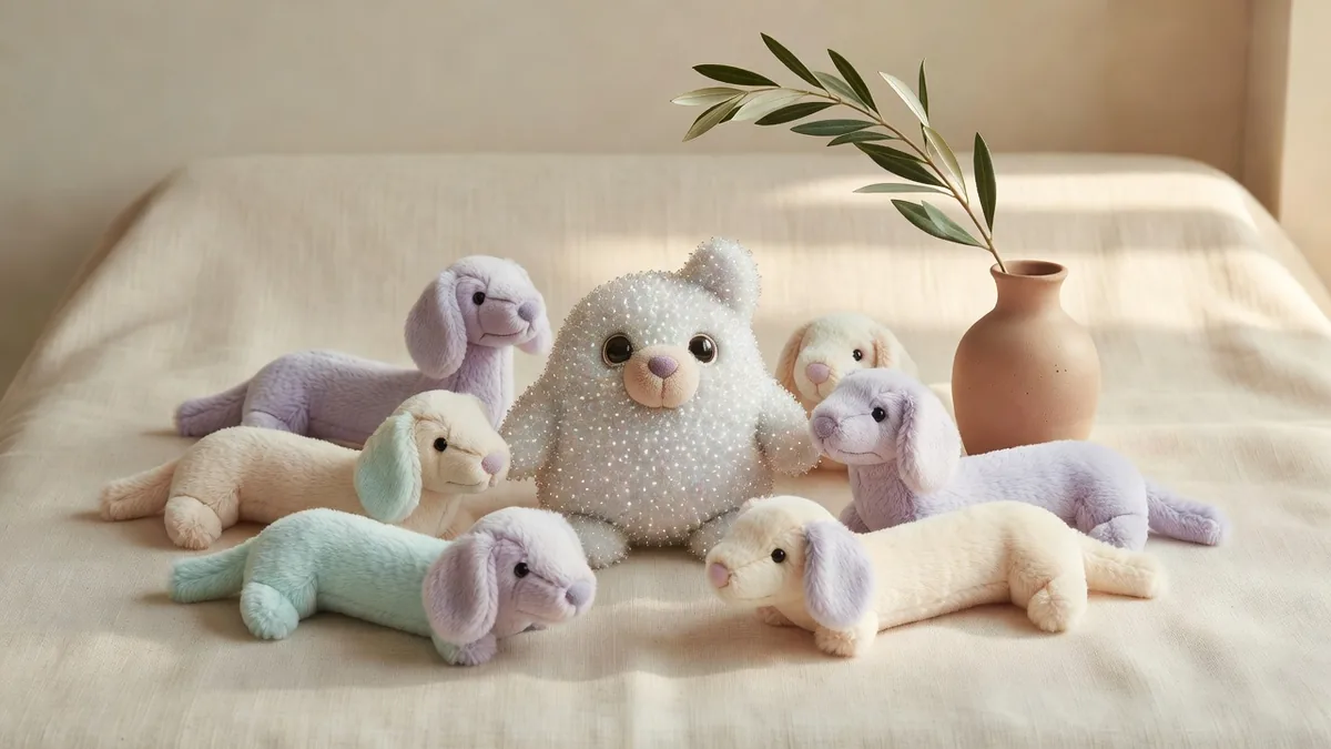 Peluches crystal plush pour chiens Studio Warmth présentées en assortiment cadeau wholesale